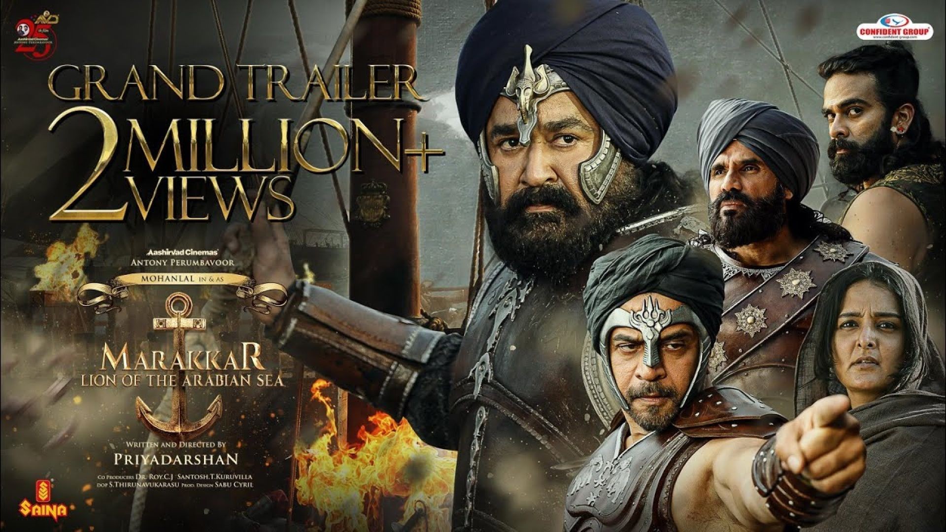 Marakkar: Lion of the Arabian Sea (2021) Dual Audio [Hindi ORG & Malayalam] WEB-DL 480p